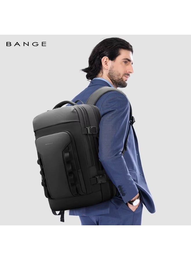 بانجي Bange 3055 Black New Design Multifunction Business Expandable Travel Men Waterproof Laptop Backpack - Image 3